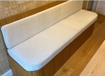 Almofada dobrável para banco semicircular reto