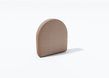Capa semicircular redonda vertical