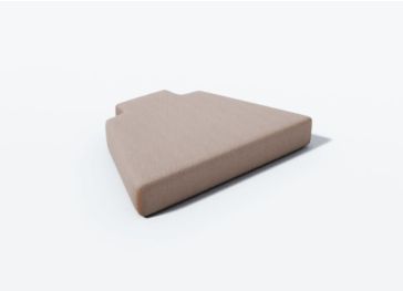 Almofada para cadeira em formato trapezoidal com 2 encaixes