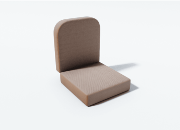 Almofada dobrável para banco semicircular reto