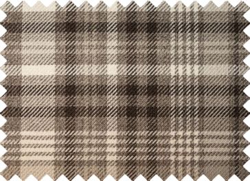 Coordenados em tecido com padrão de xadrez em taupe