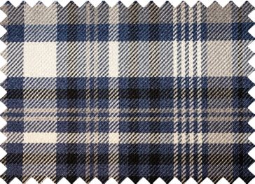 Coordenados em tecido com padrão de xadrez em Azul