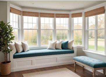 Almofada trapezoidal para banco abaixo da janela