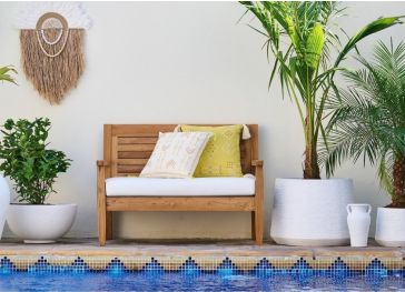 Almofada externa para assento de banco retangular