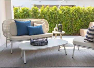 Almofada externa para encosto de banco semicircular reto