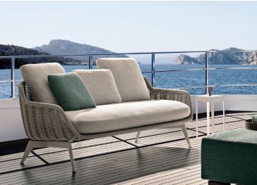 Almofada exterior para assento semicircular reta