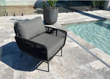 Almofada exterior para assento de poltrona quadrangular