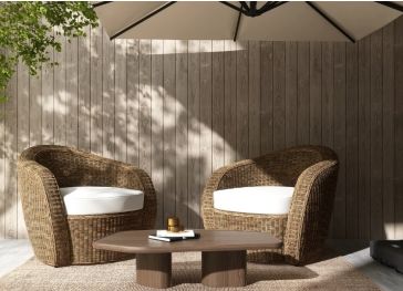 Almofada exterior para assento de poltrona redonda