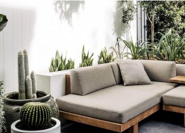 Almofada para encosto de canto para exterior