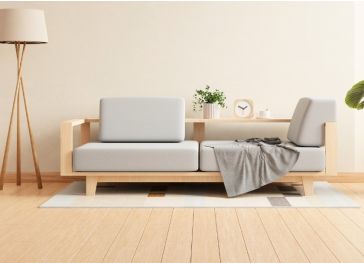 Almofada de encosto para banco em forma de cunha