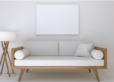 Almofada para encosto de banco retangular