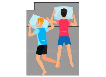 Colchão dobrável canto superior esquerdo