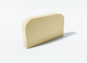 Espuma semicircular reta vertical