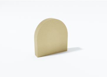 Espuma semicircular redonda vertical