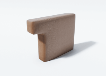 Capa com corte lateral esquerdo vertical