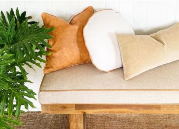 Capa para assento de banco retangular