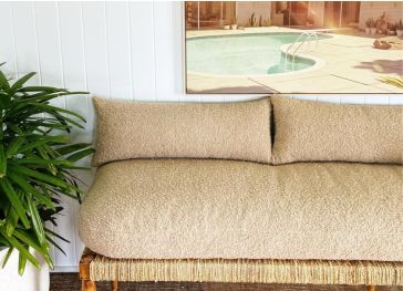 Capa para assento de banco semicircular reto