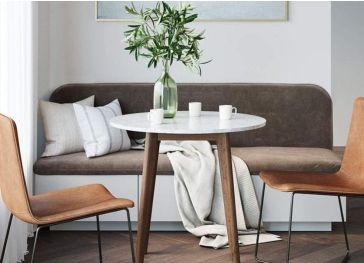 Almofada dobrável para banco semicircular reto