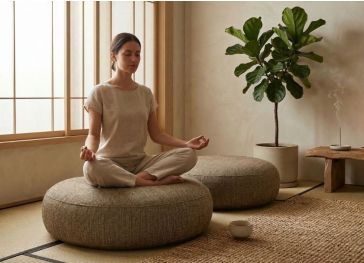 Almofada redonda para chão