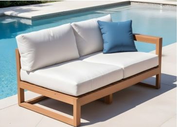 Almofada de encosto quadrada e macia para exterior