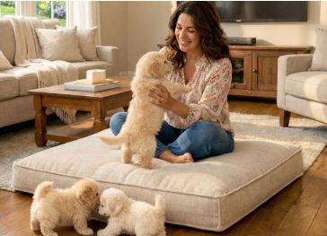 Almofadas quadradas de chão