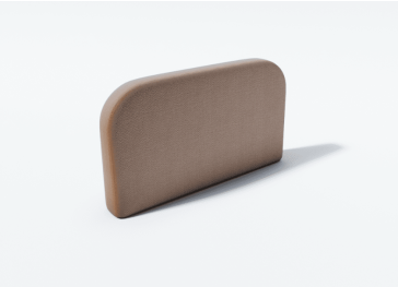 Almofada de encosto semicircular reta