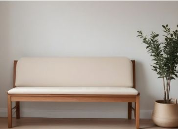 Almofada externa para banco dobrável semicircular reto