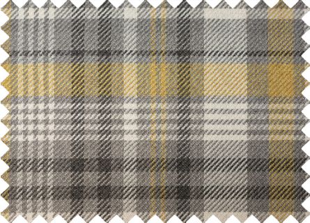 Coordenados em tecido com padrão de xadrez em Mostarda