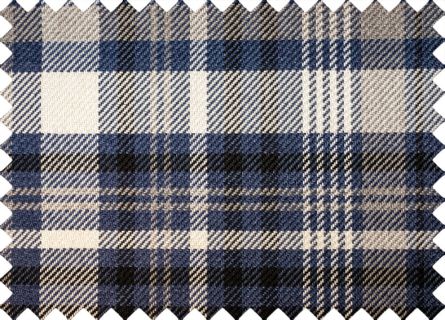 Coordenados em tecido com padrão de xadrez em Azul